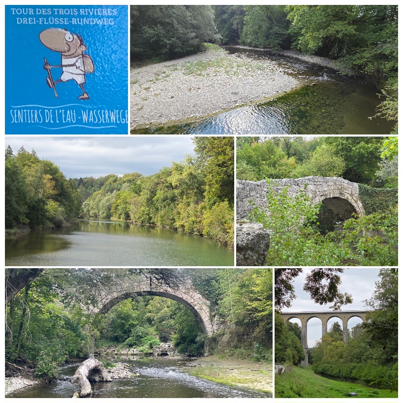 Drei-Flüsse-Wanderung Ueberquerung der Flüsse: Ärgera – Saane - Glane Marly – Le Riedelet – La Gérine – La Sarine – La Glâne– Bois de la Glâne – Chapelle Sainte Apolline - Pont de Ste Apolline - Pont de la Glâne – Villars sur Glâne – Chocolaterie Villars Fribourg – Fribourg Les Charmettes